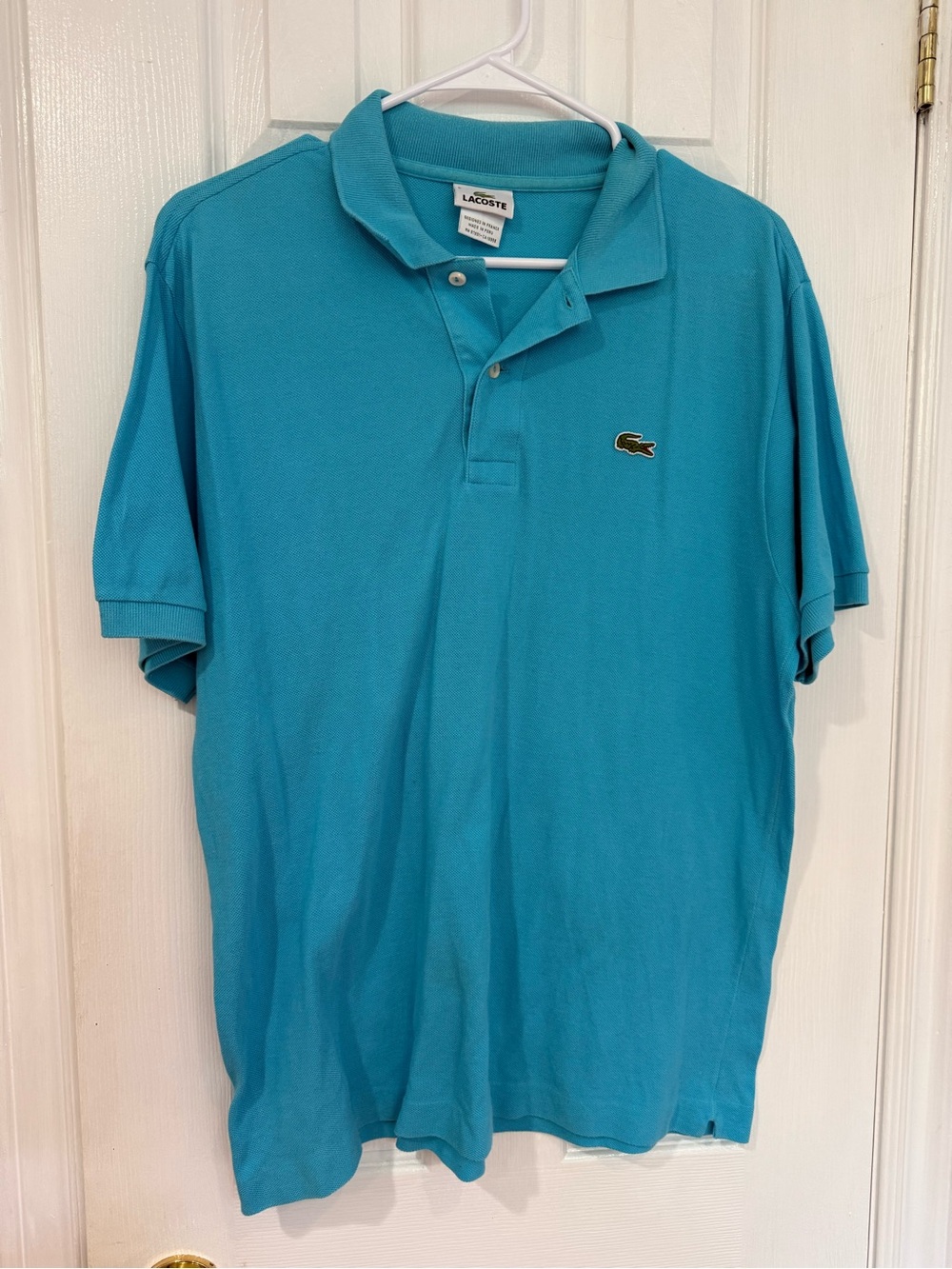 Lacoste Men’s Turquoise Blue Pique Polo